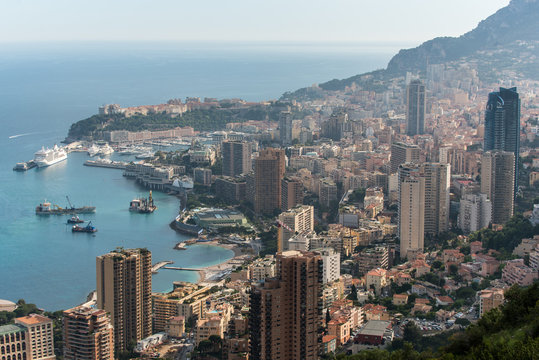 Montecarlo, capital of the country Monaco at the Mediterranean Sea