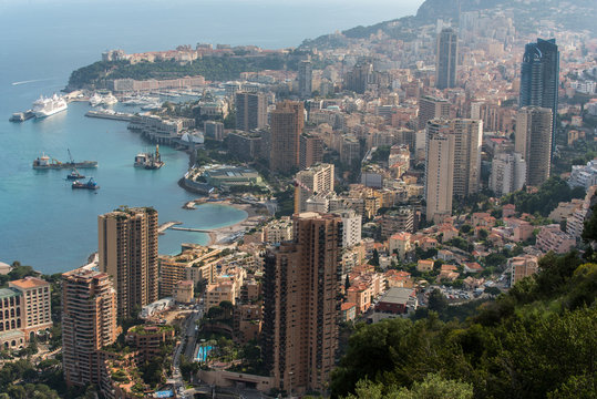 Montecarlo, capital of the country Monaco at the Mediterranean Sea