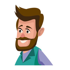man face character people flat design vector illustration