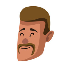 man face character people flat design vector illustration