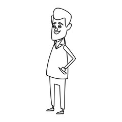 male medicine doctor assistant standing in lab coat with stethoscope vector illustration