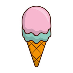 ice cream icon over white background colorful design vector illustration