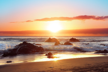 Sonnenuntergang La Gomera Strand Meer - 159662619