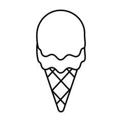 ice cream icon over white background vector illustration