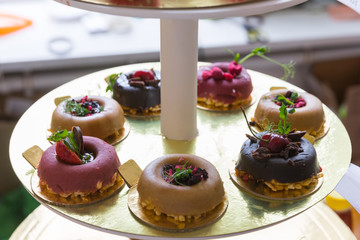 Vegan donut with dried fruits and nuts