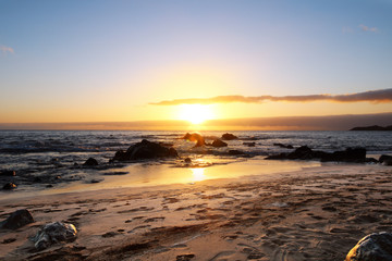 Obraz premium Sonnenuntergang La Gomera Strand Meer