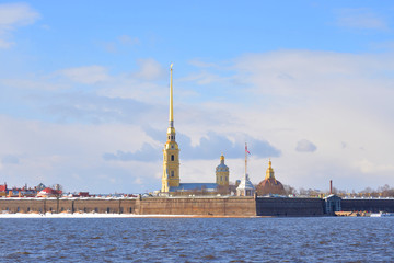 River Neva and Peter and Paul Fortress.