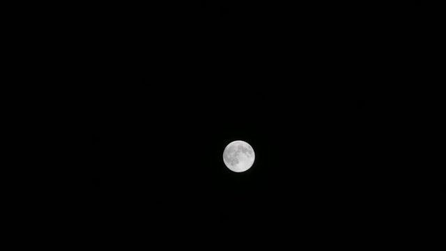 Black Sky With Full Moon