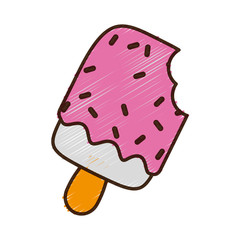 ice cream bar icon over white background colorful design vector illustration