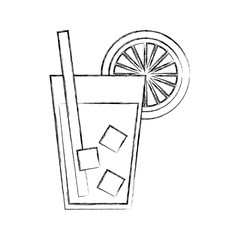 lemon juice tropical fruit beverage vector illustration design