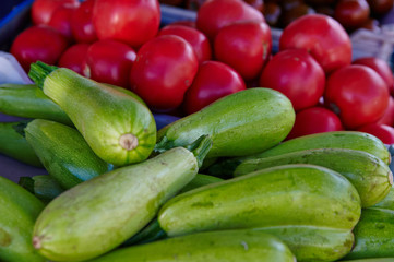Vegetables  for sale on the vegetable market