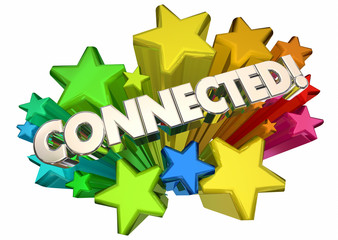  Connected Stars Working Network Together Connection 3d Illustration