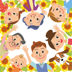 ひまわりと三世代家族