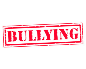 BULLYING RED Stamp Text on white backgroud
