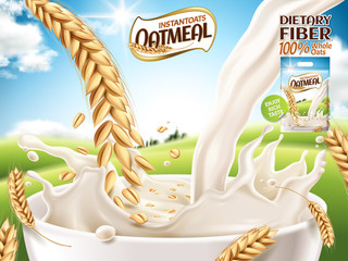 instant oatmeal ad