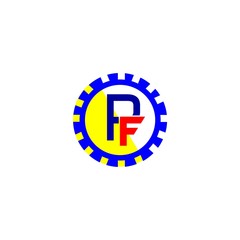 letter PF logo vector