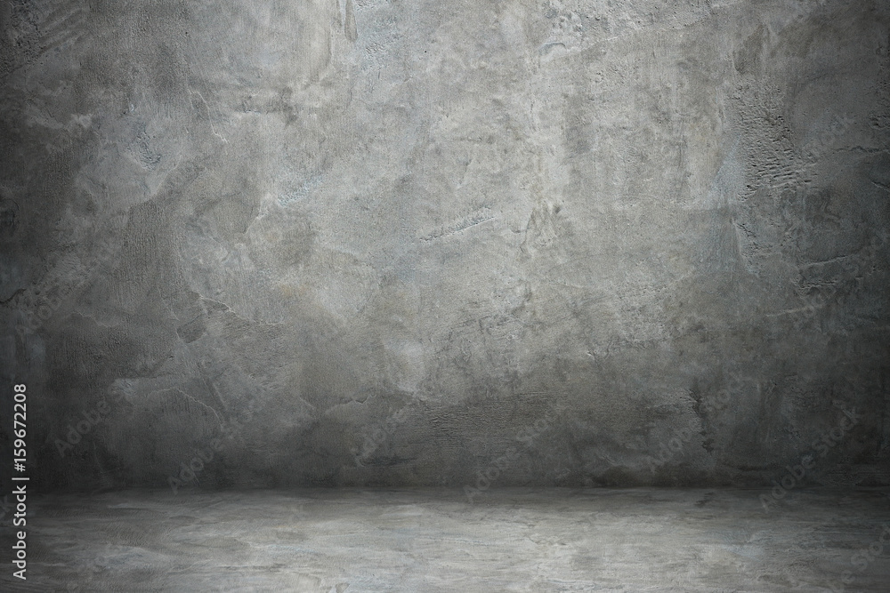 Poster design on cement and concrete with shadow for pattern and background
