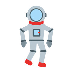 astronaut comic character icon vector illustration design