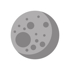Natural satellite moon icon vector illustration design