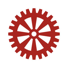 Obraz premium gear wheel icon over white background vector illustration