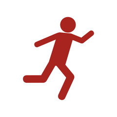 Fototapeta na wymiar pictogram man running icon over white background vector illustration