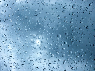  Water drops on the glass