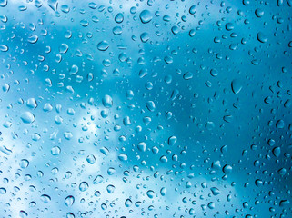  Water drops on the glass