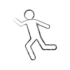 pictogram man running icon over white background vector illustration
