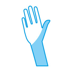 Fototapeta premium outstretched hand icon over white background vector illustration