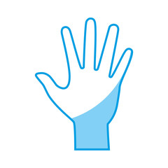outstretched hand icon  over white background vector illustration