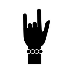 human hand icon  over white background vector illustration