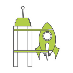 rocket space isolated icon vector illustration design