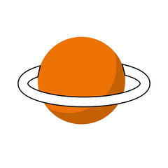 saturn planet isolated icon vector illustration design