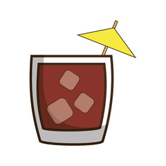 cocktail drink icon over white background colorful design vector illustration