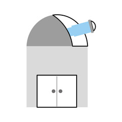 astronomical Observatory isolated icon vector illustration design