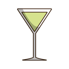 cocktail drink icon over white background colorful design vector illustration