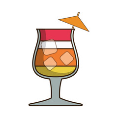 cocktail drink icon over white background colorful design vector illustration