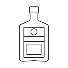 liquor bottle icon over white background vector illustration