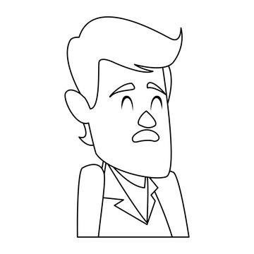 recommend clip art: man cartoon face adult caricature character vector illustration