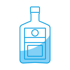 liquor bottle icon over white background vector illustration