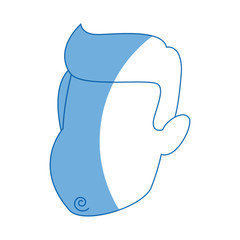 man cartoon face adult caricature character vector illustration