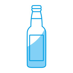 beer bottle icon over white background vector illustration