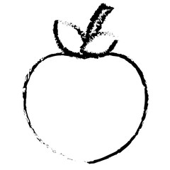 apple fresh fruit icon vector illustration design