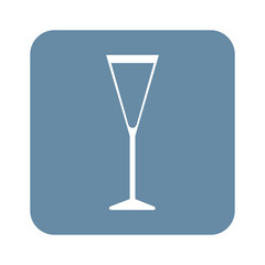 cocktail drink icon over blue square and white background vector illustration