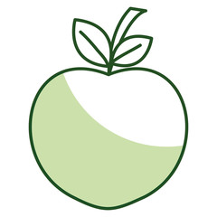 apple fresh fruit icon vector illustration design