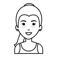 Obraz premium beautiful and young woman character vector illustration design