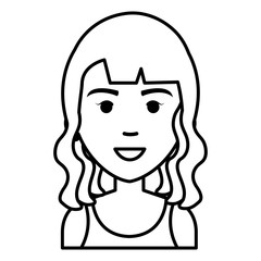 beautiful and young woman character vector illustration design