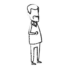 doctor man avatar standing character male icon vector illustration