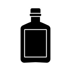 liquor bottle icon over white background vector illustration