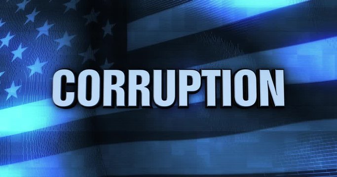 Ominous Political Statement Typography - Corruption